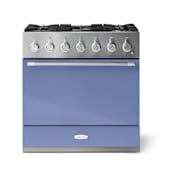 AGA Mercury Series 36 Inch Wide 4.9 Cu. Ft. Slide In Dual Fuel Range with Glide Out Broiler System™ Carnaby Blue